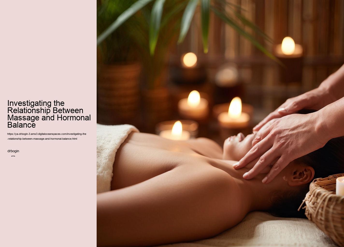 Investigating the Relationship Between Massage and Hormonal Balance